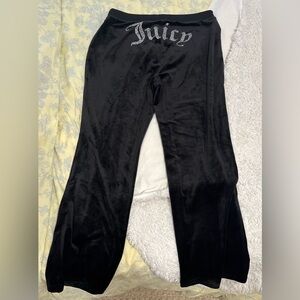 Juicy Couture Black Velour Pants